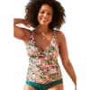 Swimsuits For All Women’s Plus Size Keyhole Underwire Tankini Top