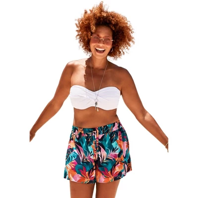 Swimsuits For All Women’s Plus Size Emma Tie-Front Beach Shorts - Image 5