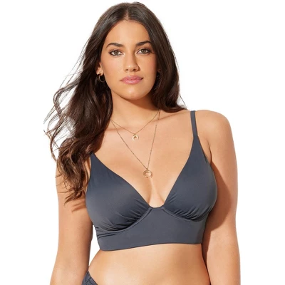 Swimsuits For All Women’s Plus Size Synergy Longline Underwire Bikini Top - Image 4