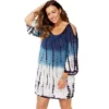 Swimsuits For All Women’s Plus Size Miranda Tie Dye Cover Up Tunic