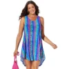 Swimsuits For All Women’s Plus Size Quincy Mesh High Low Cover Up Tunic