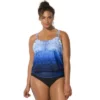 Swimsuits For All Women’s Plus Size Loop Blouson One Piece Swimsuit