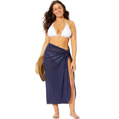Swimsuits For All Women’s Plus Size Remi Convertible Cover Up Sarong - Image 3