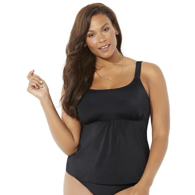 Swimsuits For All Women’s Plus Size Flared Tankini Top - Image 4