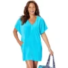 Swimsuits For All Women’s Plus Size French Terry Lightweight Cover Up Tunic