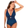 Swimsuits For All Women’s Plus Size Lace Plunge One Piece Swimsuit