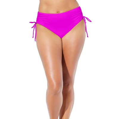 Swimsuits For All Women’s Plus Size Virtuoso Ruched Side Tie Bikini Bottom - Image 7
