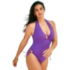 Swimsuits For All Women’s Plus Size Halter Side Cutout One Piece