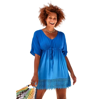 Swimsuits For All Women’s Plus Size Renee Ombre Cover Up Dress - Image 4
