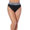 Swimsuits For All Women’s Plus Size High Waist Cheeky Shirred Brief