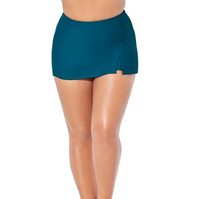 Swimsuits For All Women’s Plus Size Side Slit Swim Skort - Image 4