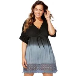 Swimsuits For All Women’s Plus Size Renee Ombre Cover Up Dress