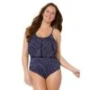Swimsuits For All Women’s Plus Size Tiered One Piece Swimsuit
