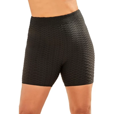 Swimsuits For All Women’s Plus Size Textured Boy Short - Image 3