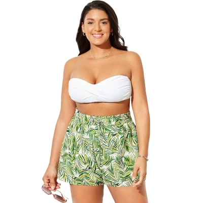 Swimsuits For All Women’s Plus Size Emma Tie-Front Beach Shorts - Image 3