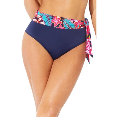 Swimsuits For All Women’s Plus Size Shirred High Waist Bikini Bottom - Image 3