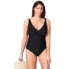 Swimsuits For All Women’s Plus Size V-Neck One Piece Swimsuit