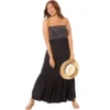 Swimsuits For All Women’s Plus Size Karlie Smocked Bandeau Maxi Dress Cover Up