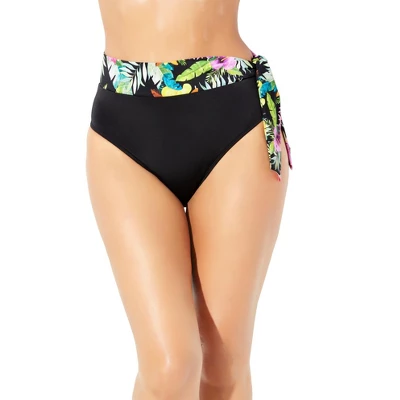 Swimsuits For All Women’s Plus Size Shirred High Waist Bikini Bottom - Image 5