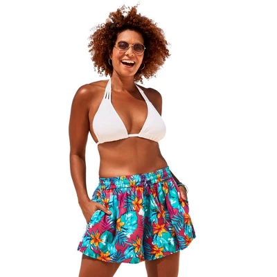 Swimsuits For All Women’s Plus Size Emma Tie-Front Beach Shorts - Image 4